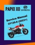 CFMOTO PAPIO XO CF125-8 2023+ Full Manual Set – Repair & Maintenance Manual and Spare Parts Catalog and User Handbook