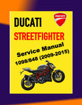 DUCATI STREETFIGHTER/S 1098 / 848 2009-2015 Full Manual Set – Repair & Maintenance Manual and Spare Parts Catalog and User Handbook