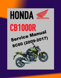 HONDA CB1000R SC60 2009-2017 Full Manual Set – Repair & Maintenance Manual and User Handbook / CB 1000 R