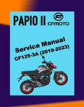 CFMOTO PAPIO II CF125-3 2019-2023 Full Manual Set – Repair & Maintenance Manual and User Handbook