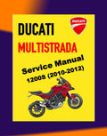 DUCATI MULTISTRADA 1200S 2010-2012 Full Manual Set – Repair & Maintenance Manual and Spare Parts Catalog and User Handbook
