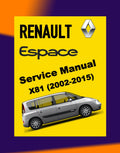 RENAULT ESPACE 4 2002-2015 Full Manual Set – Repair & Maintenance Manual