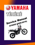 YAMAHA XT660Z TENERE 2008-2016 Full Manual Set – Repair & Maintenance Manual and Spare Parts Catalog and User Handbook