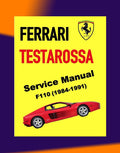 FERRARI TESTAROSSA F110 1984-1991 Full Manual Set – Repair & Maintenance Manual and Spare Parts Catalog