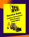 JCB SERVICE DATA BOOK 1992-2003 Full Manual Set – LOADERS / EXCAVATORS / RTFL / FASTRAC
