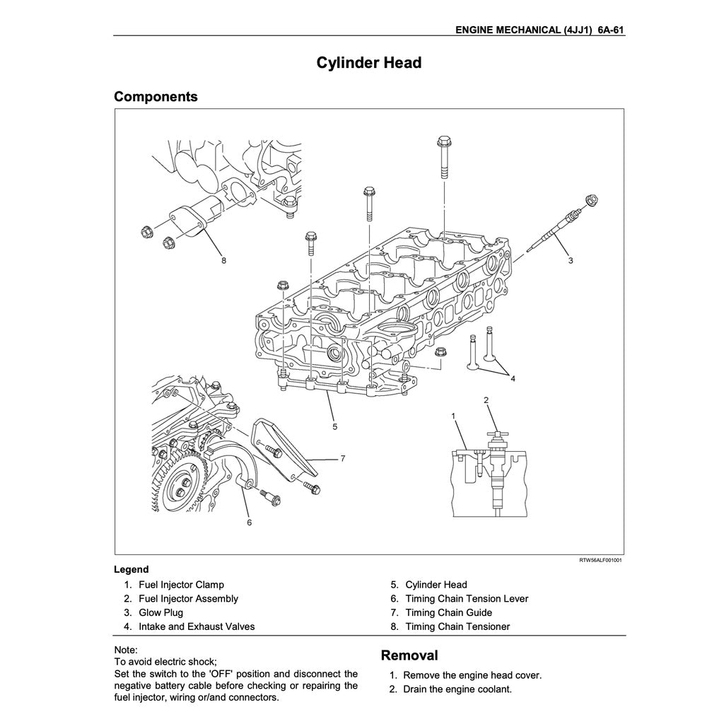 ISUZU ENGINE 4JJ1 Workshop Repair Manual / ISUZU D-MAX