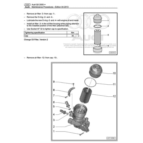 Audi Q5 8R 2008-2017 Full Manual Set – FACTORY Repair & Maintenance Manual