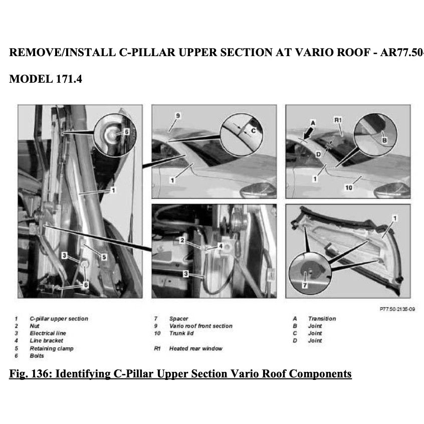 MERCEDES-BENZ SLK R171- M272 2004-2011 Full Manual Set – FACTORY SERVICE MANUAL