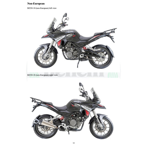 BENELLI TRK 251 2019+ Full Manual Set – Repair & Maintenance Manual and Spare Parts Catalog and User Handbook