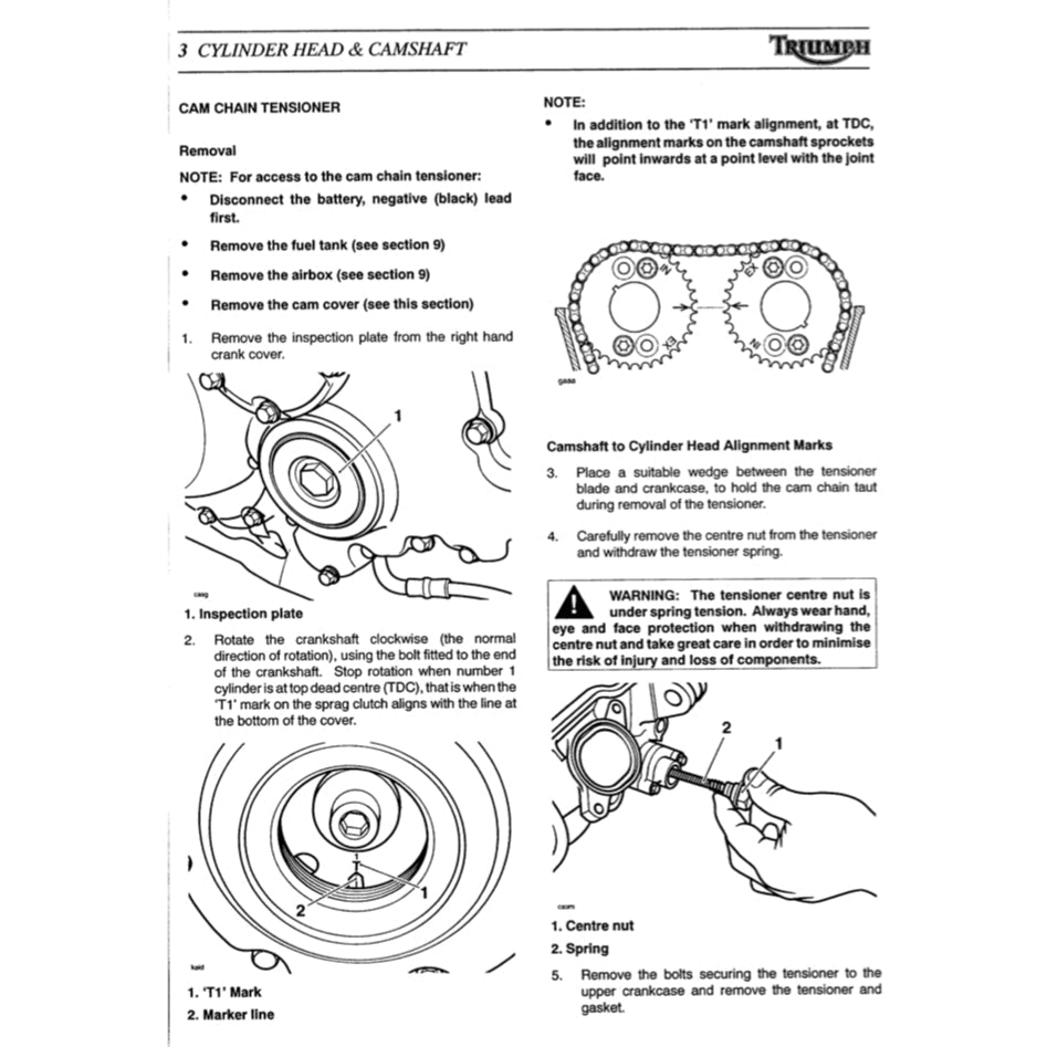 TRIUMPH DAYTONA 955i 2002-2006 Full Manual Set – Repair & Maintenance Manual and User Handbook